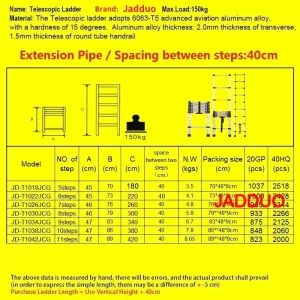 Extension Tube Single Telescopic Ladder