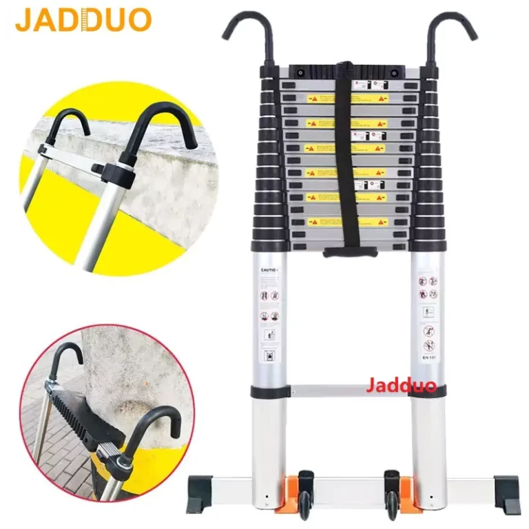 Pole Single Telescopic Ladder with Hook+Balance bar