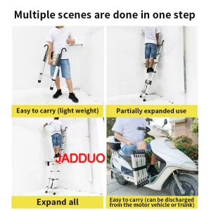 Single Telescopic Ladder with Hook Hanging Wall Edge Escaler EN131
