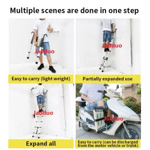 Extension Tube Single Telescopic Ladder with Hook