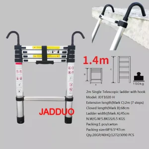 Single Telescopic Ladder with Hook Hanging Wall Edge Escaler EN131