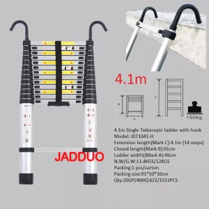 Single Telescopic Ladder with Hook Hanging Wall Edge Escaler EN131
