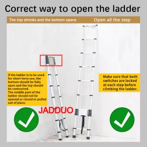Single Telescopic Ladder with Hook Hanging Wall Edge Escaler EN131