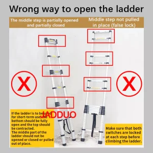 Single Telescopic Ladder with Hook Hanging Wall Edge Escaler EN131