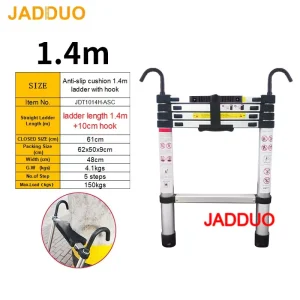 Pole Single Telescopic Ladder with Hook