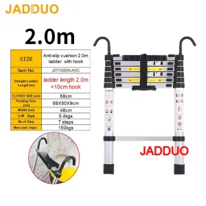 Pole Single Telescopic Ladder with Hook