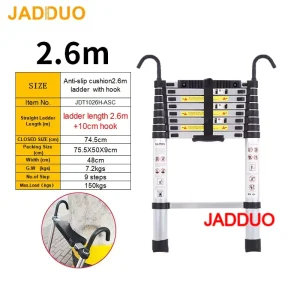Pole Single Telescopic Ladder with Hook