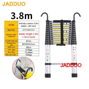 Pole Single Telescopic Ladder with Hook