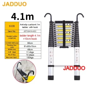 Pole Single Telescopic Ladder with Hook