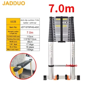 Pole Single Telescopic Ladder with balance bar