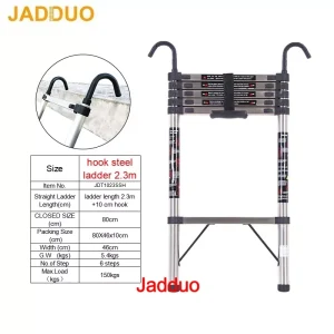 Steel Single Telescopic Ladder with Hook