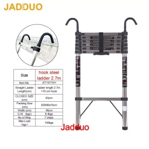 Steel Single Telescopic Ladder with Hook