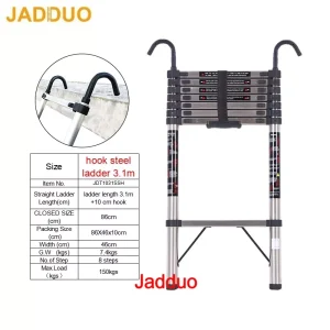 Steel Single Telescopic Ladder with Hook