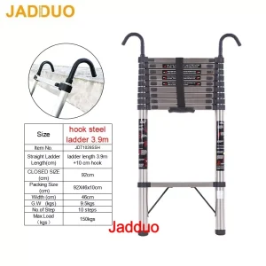 Steel Single Telescopic Ladder with Hook
