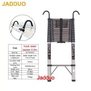 Steel Single Telescopic Ladder with Hook