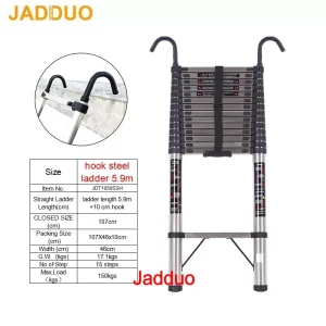 Steel Single Telescopic Ladder with Hook