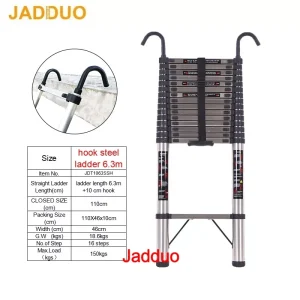 Steel Single Telescopic Ladder with Hook