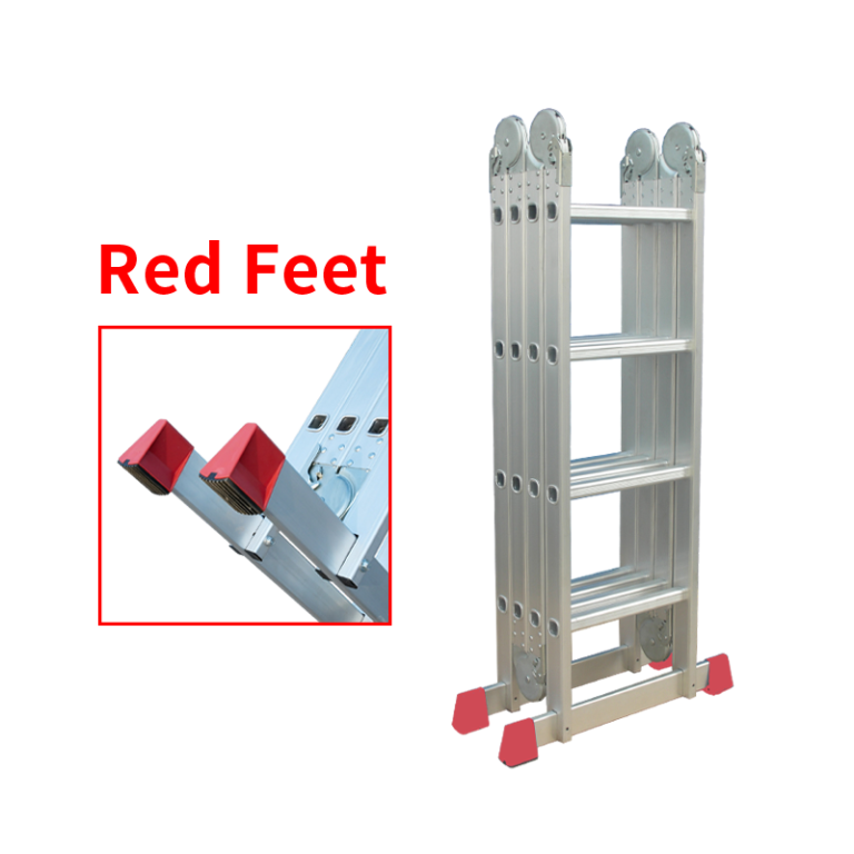 Big Hinge Red Feet Multi-Functional Ladder