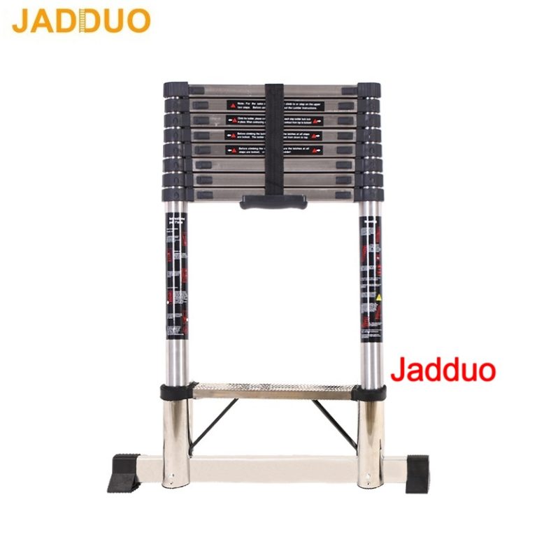 Stainless Steel Single Telescopic Ladder with balance bar