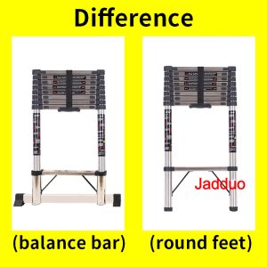 Step 30cm Stainless Steel Single Telescopic Ladder with balance bar