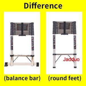 Stainless Steel Single Telescopic Ladder with balance bar