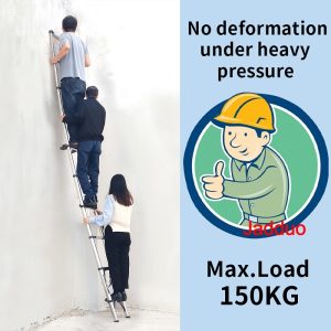 Stainless Steel Single Telescopic Ladder with balance bar