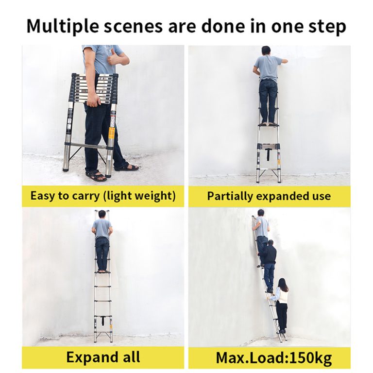 Steel Single Telescopic Ladder with Hook4