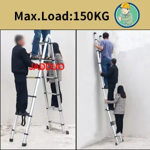 Aluminum 2 IN 1 Multipurpose Telescopic Ladder Portable A Frame Ladders