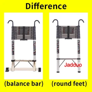 Step 30cm Steel Single Telescopic Ladder with Hook+Balance bar