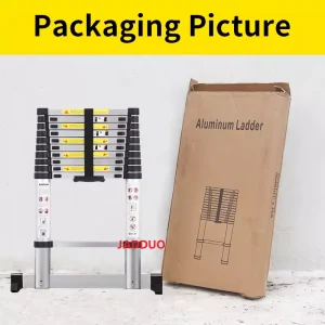 Single Telescopic Ladder with Stabilizer Bar