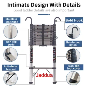 Steel Single Telescopic Ladder with Hook