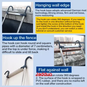 Steel Single Telescopic Ladder with Hook