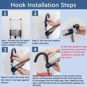 Steel Single Telescopic Ladder with Hook