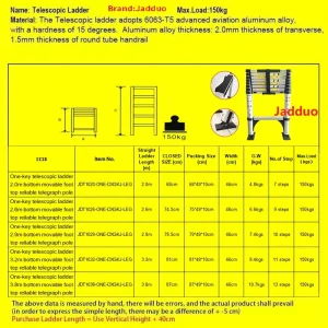 One-key telescopic ladder with bottom movable foot top reliable telegraph pole