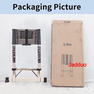 Step 30cm Stainless Steel Single Telescopic Ladder with balance bar