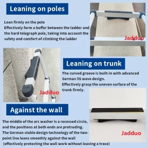 One-key telescopic ladder with round foot reliable telegraph pole