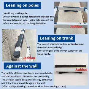 One-key telescopic ladder with bottom movable foot top reliable telegraph pole