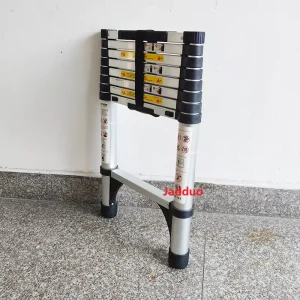 One-key telescopic ladder with round foot reliable telegraph pole