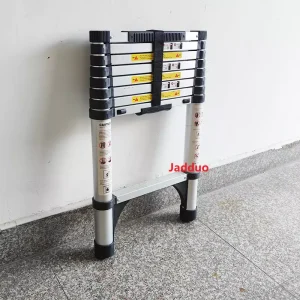 One-key telescopic ladder with round foot reliable telegraph pole