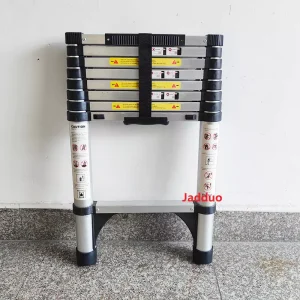 One-key telescopic ladder with round foot reliable telegraph pole