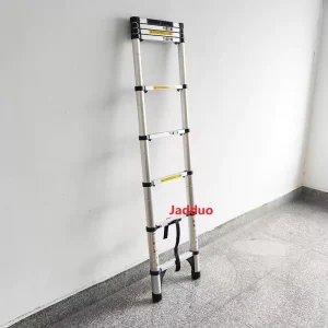 One-key telescopic ladder with round foot reliable telegraph pole