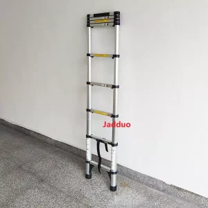 One-key telescopic ladder with round foot reliable telegraph pole