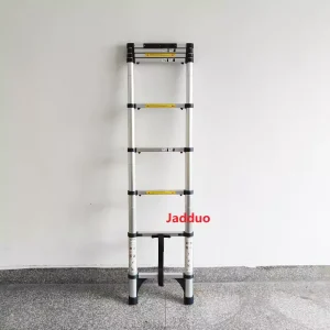 One-key telescopic ladder with round foot reliable telegraph pole