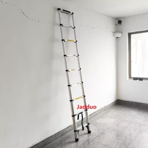 One-key telescopic ladder with round foot reliable telegraph pole