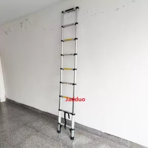 One-key telescopic ladder with round foot reliable telegraph pole
