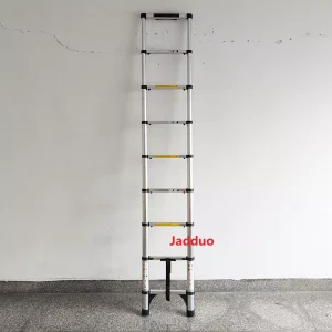 One-key telescopic ladder with round foot reliable telegraph pole