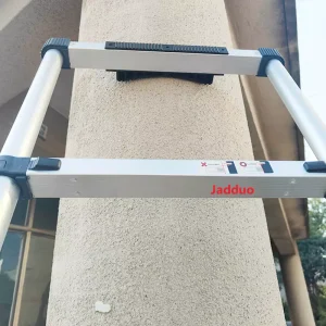 One-key telescopic ladder with round foot reliable telegraph pole