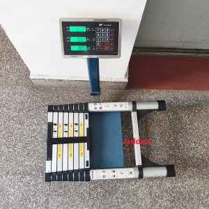 One-key telescopic ladder with round foot reliable telegraph pole