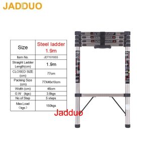 Stainless Steel Single Telescopic Ladder 1.9m-6.3m