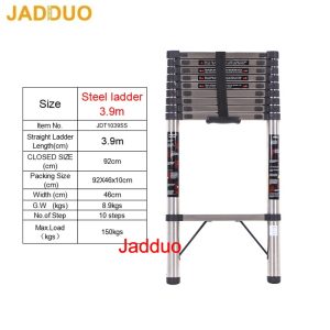 Stainless Steel Single Telescopic Ladder 1.9m-6.3m